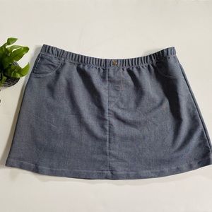 PB Basics Blue Jean Swimsuit Coverup Skirt M